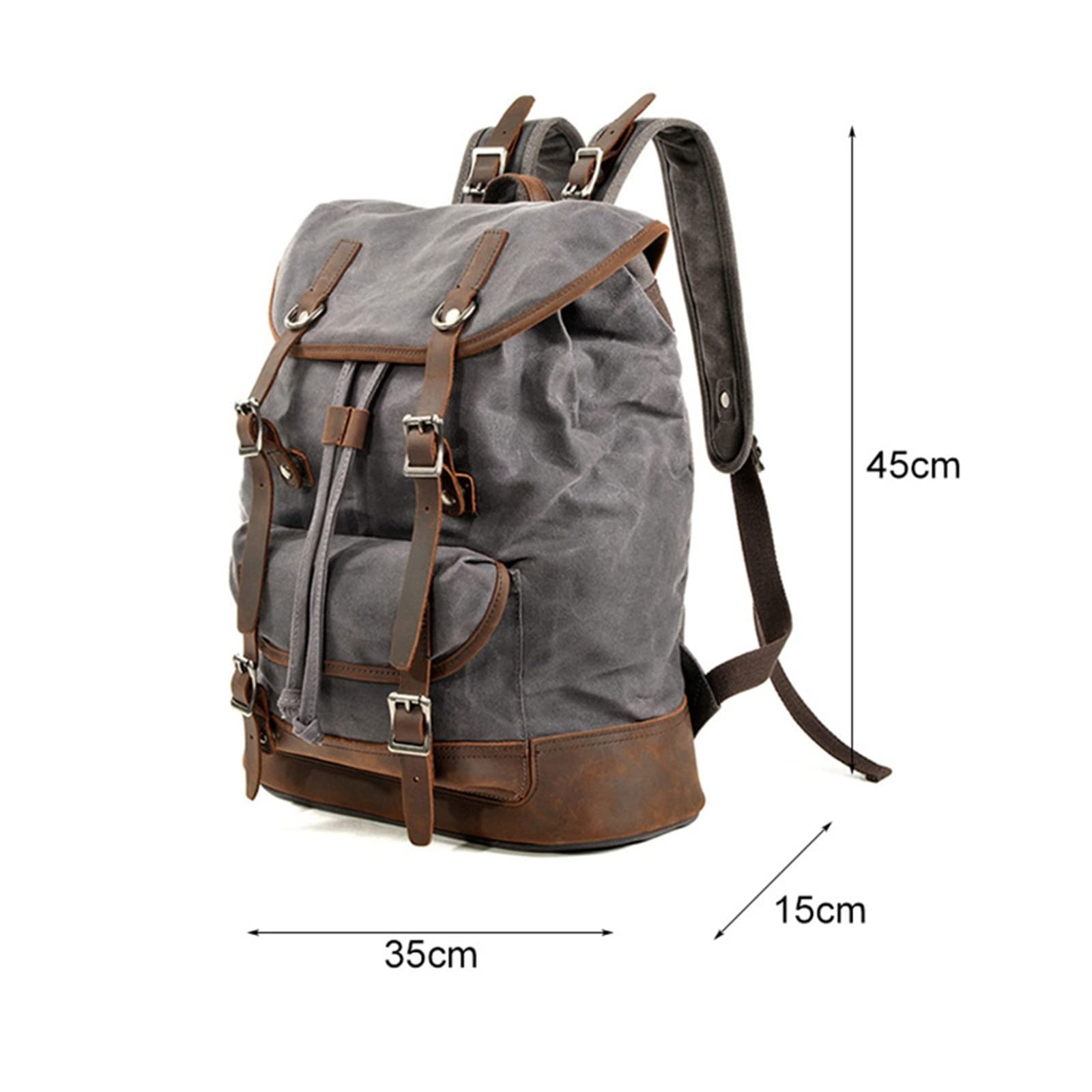 Sac à Dos Toile Cirée et Cuir | GÖTEBORG - Eiken Shop