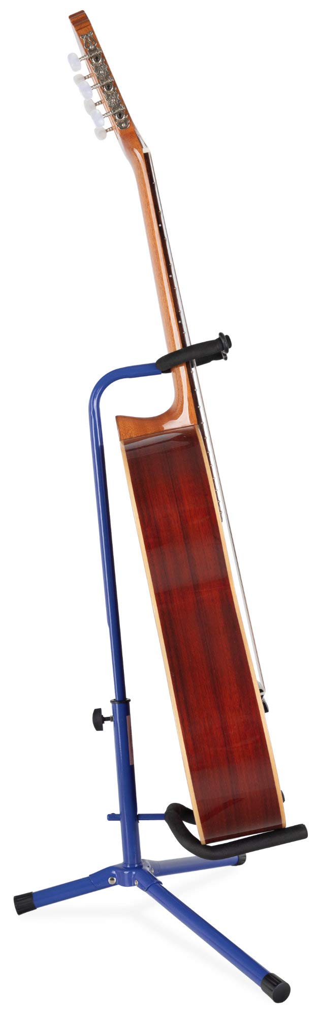 5x Classic Cantabile Gitarrenständer - Universal Gitarrenständer für Konzertgitarre, Westerngitarre, E-Gitarre, E-Bass - Gepolsterte Auflage - Klappbarer Gitarrenständer - Blau