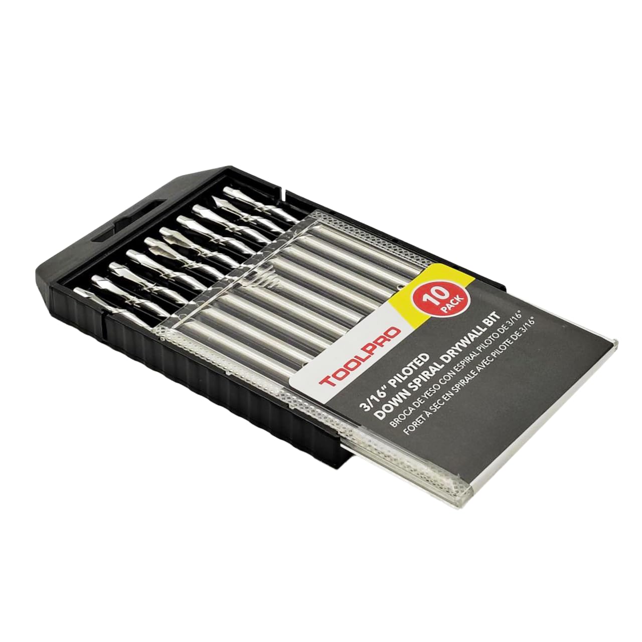 ToolPro 3/16 in. Cutout Bit - Piloted Down Spiral (10)