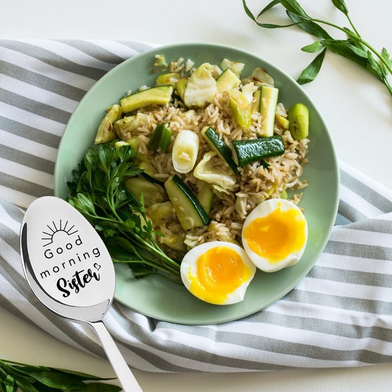 Miniatura 4 de Regalos de cumpleaños para hermanas de hermana hermano  Cuchara para hermana  Cuchara de café de cereales para mujeres, hermanas  Hermanas Grandes