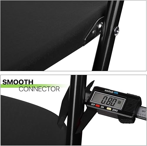 Miniatura 20 de Magshion Sillas plegables de plástico, paquete de 10 sillas de comedor plegables blancas para bodas, fiestas, eventos, exteriores, interiores, silla