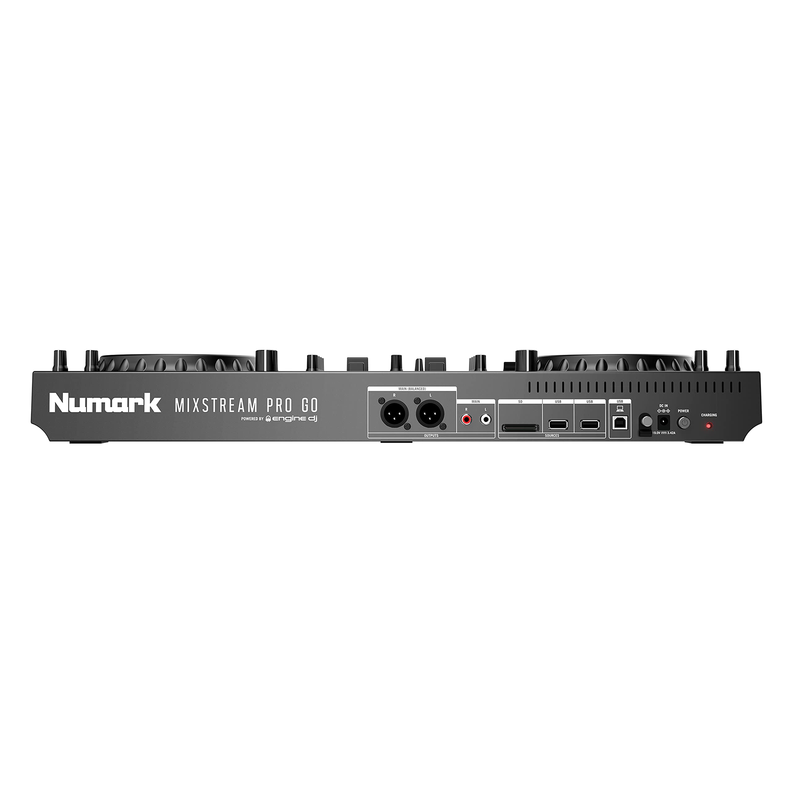 Numark Mixstream Pro Go Controller DJ z mixerem, separacją stem, głośnikami, Wi-Fi, ekranem dotykowym, kompatybilny z Serato DJ