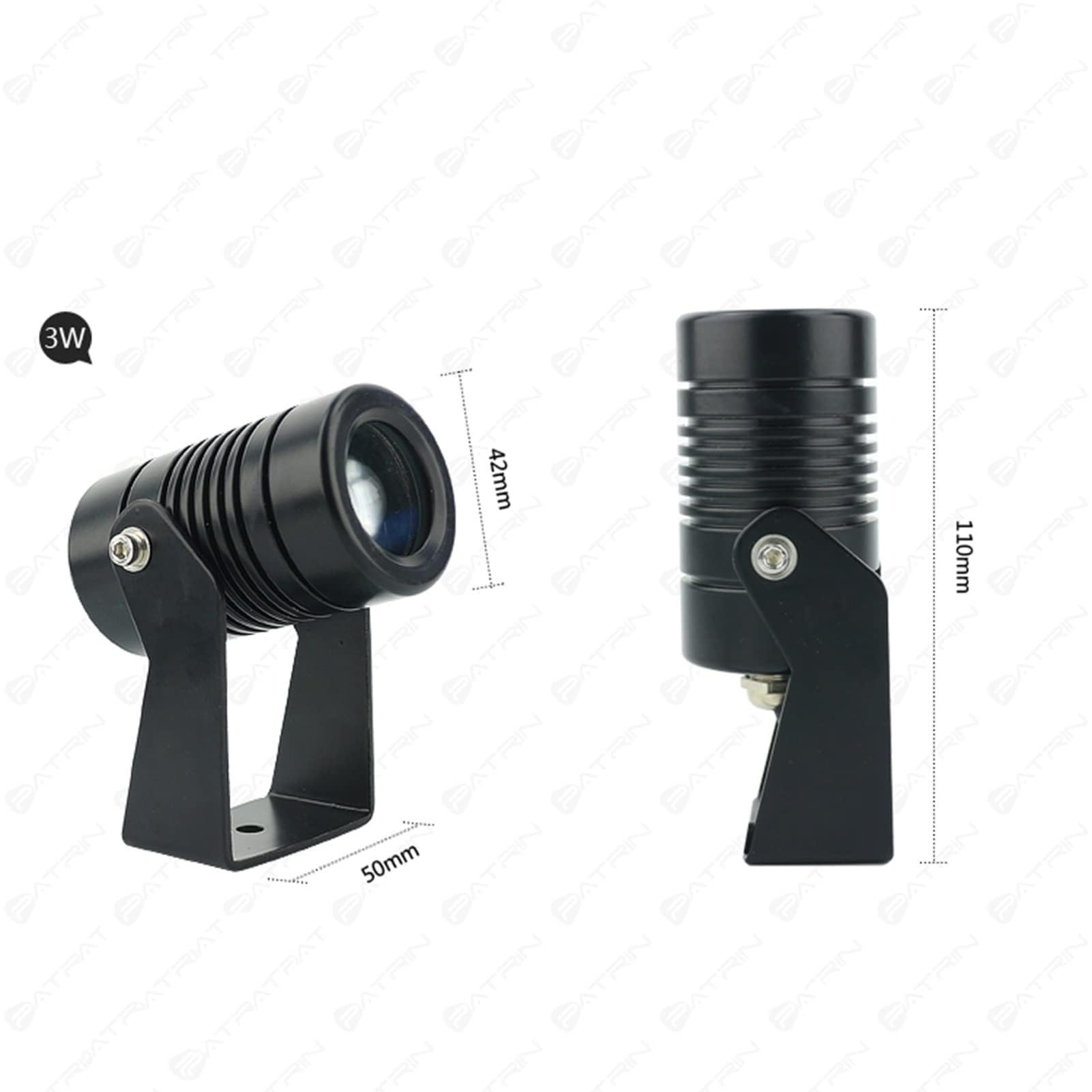 Proiettore da parete for esterni impermeabile IP67 for edifici(White,3W(DC12V))
