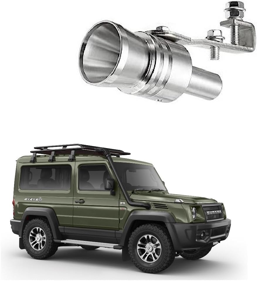 Car Exhaust Silencer Turbo Sound Changer Aluminium Alloy Whistle Compatible with Force Gurkha
