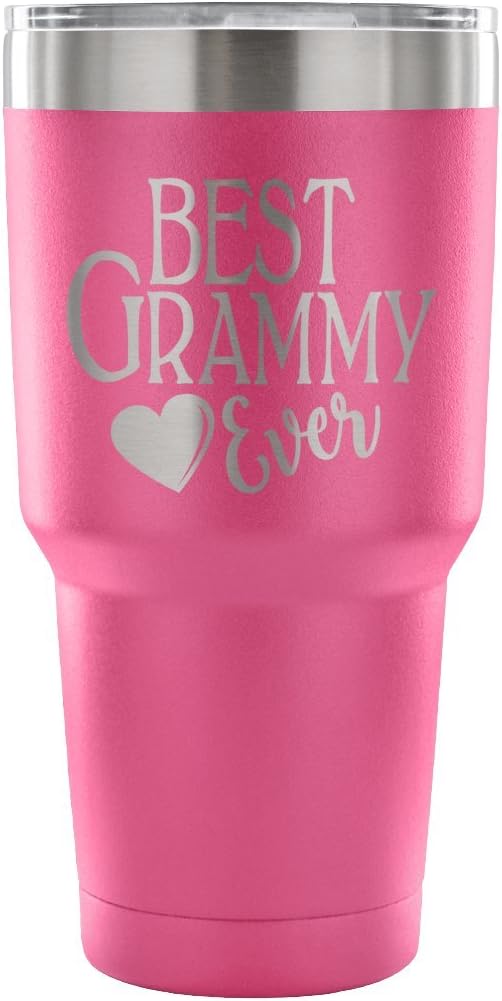 Grammy Gift - Laser Engraved Best Grammy Ever 30 oz Stainless Steel Tumbler - Vacuum Sealed Travel Cup for Hot and Cold Beverages – Grammy Birthday Christmas Gift Idea