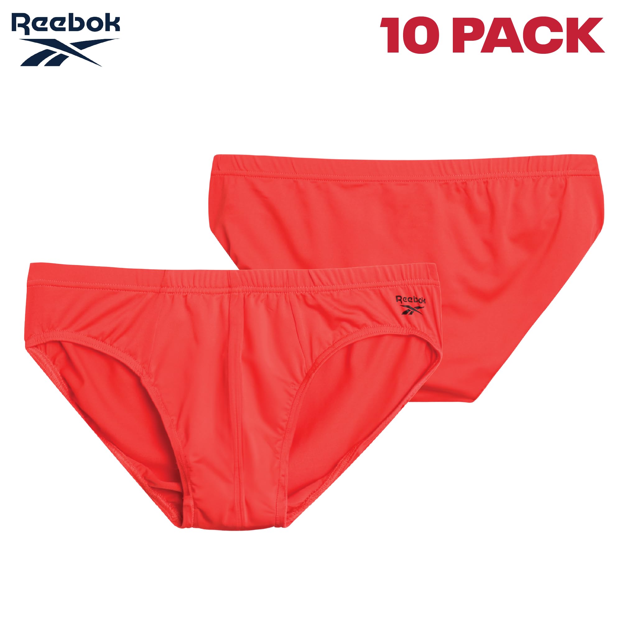 Reebok Herren Unterwäsche - Low Rise Slip mit Konturbeutel (10er Pack)