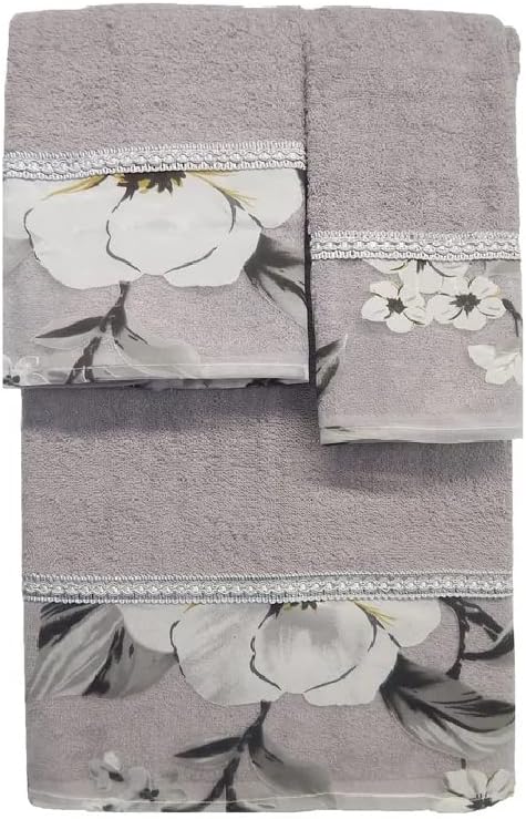 Daniel's Bath & Beyond Juego de toallas de 3 piezas gris melrose