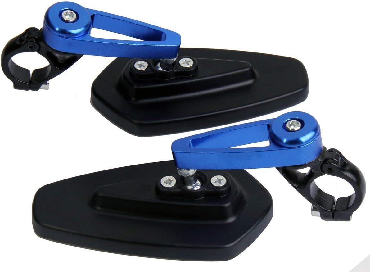 Black Arrow Bar End Mirrors with blue stem Compatible for 2018 Kawasaki Z125 Pro