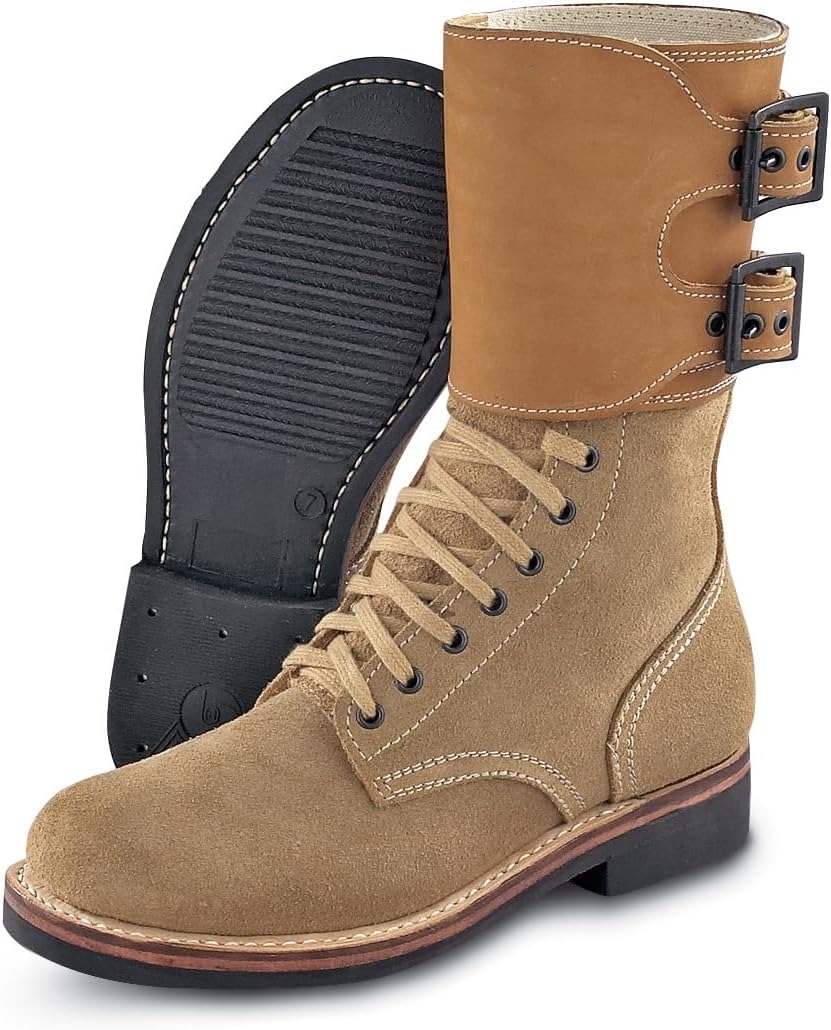 HQ ISSUE U.S. Military WWII Combat Boots, Reproduction 7D (Medium)