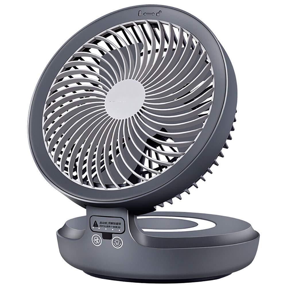Black Electric Fan, Suspension Loop Comfort Fan, Detachable Mask, Portable LED Night Light Fan