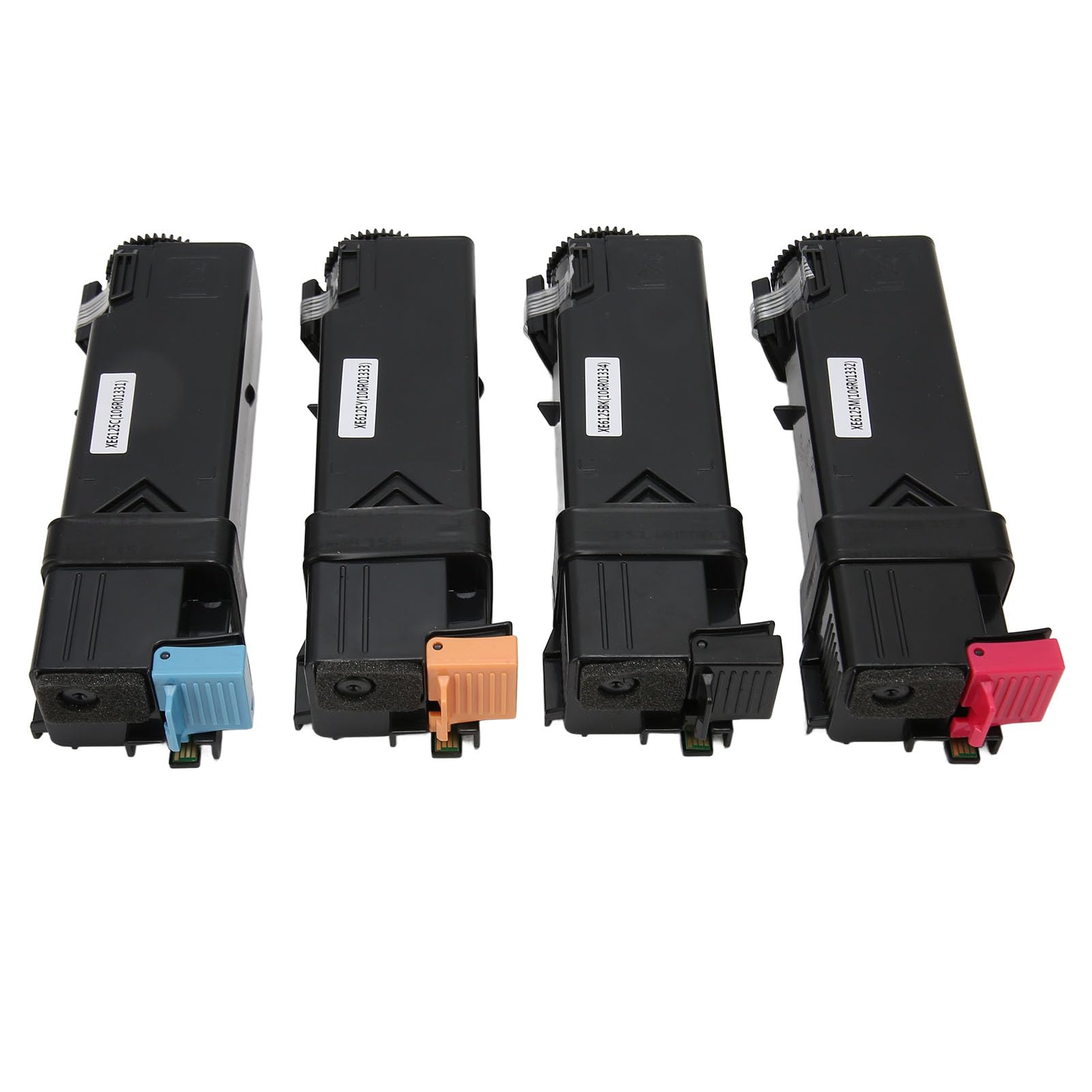Juego de Cartuchos de Tóner de 4 Uds de Alto Volumen Compatible con Phaser 6125 Ideal para Uso en el Hogar y la Oficina Material de PVC