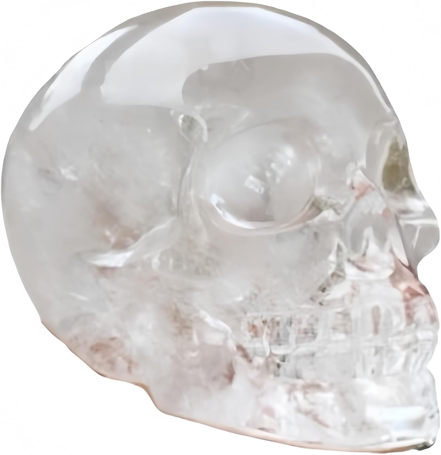 Top Natural Quartz Crystal for Skull Head Sculptures & Statue,Unique Halloween Skull Gifts for Men & Women, Healing Crystal Gifts & Decor, Chakra Crystals and Healing Stones, Skull Decor
