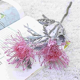 MNSYD Fleurs artificielles Branche Courte Griffe de Crabe 2 Fourchette Coussin de noël Couronne de noël Vase pour la décoration de Mariage à la Maison Fausse Plantation,Lotus Rouge