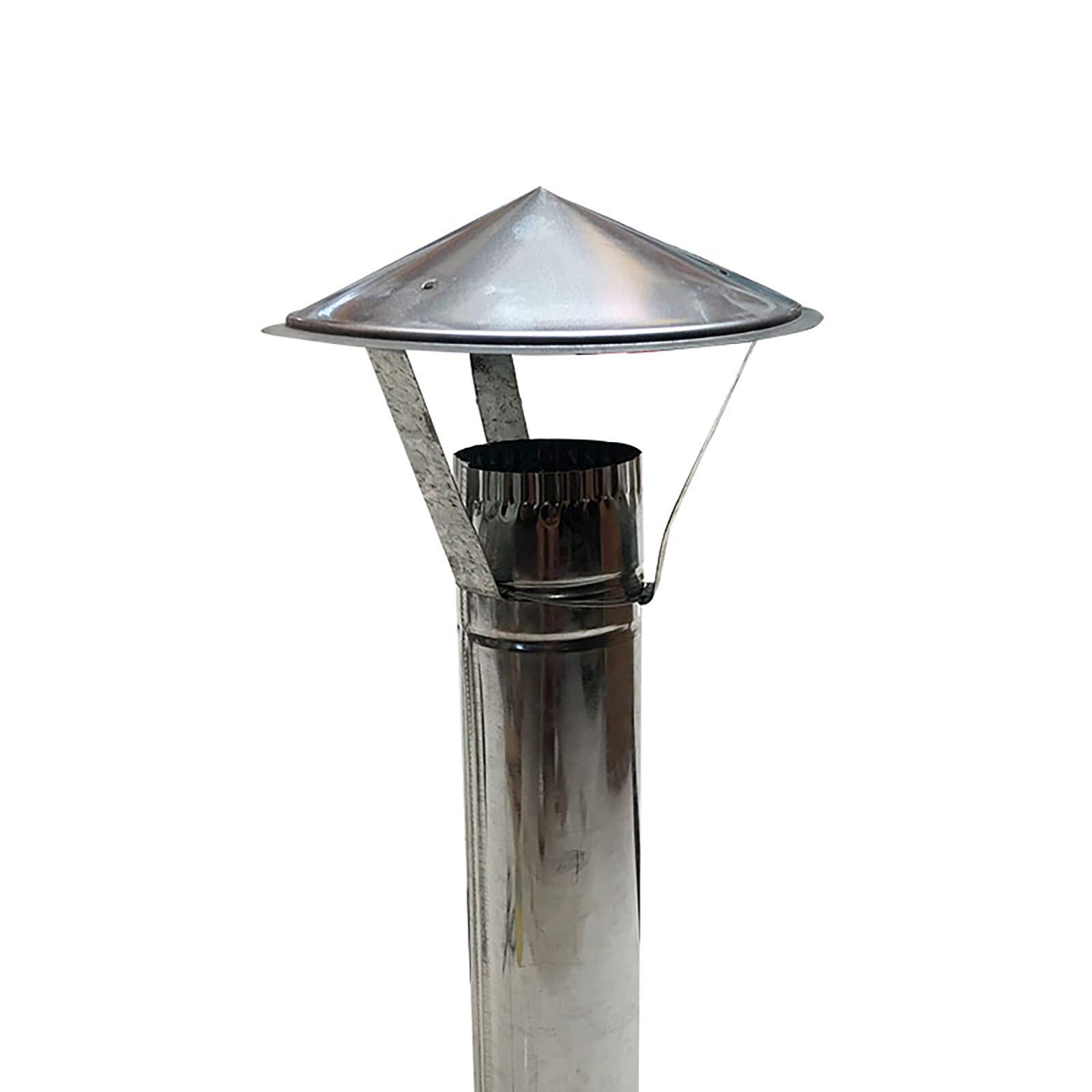 Capuchon de protection de cheminée en acier inoxydable contre pluie et neige