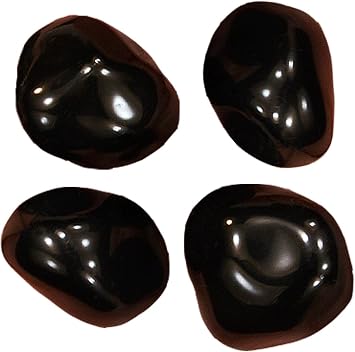 Apache Tear 3/4" Set of 4 Tumbled Polished Rock Mineral | These are the real Apache Tears which only come from the Imerys Perlite Quarry in Superior, Arizona.
