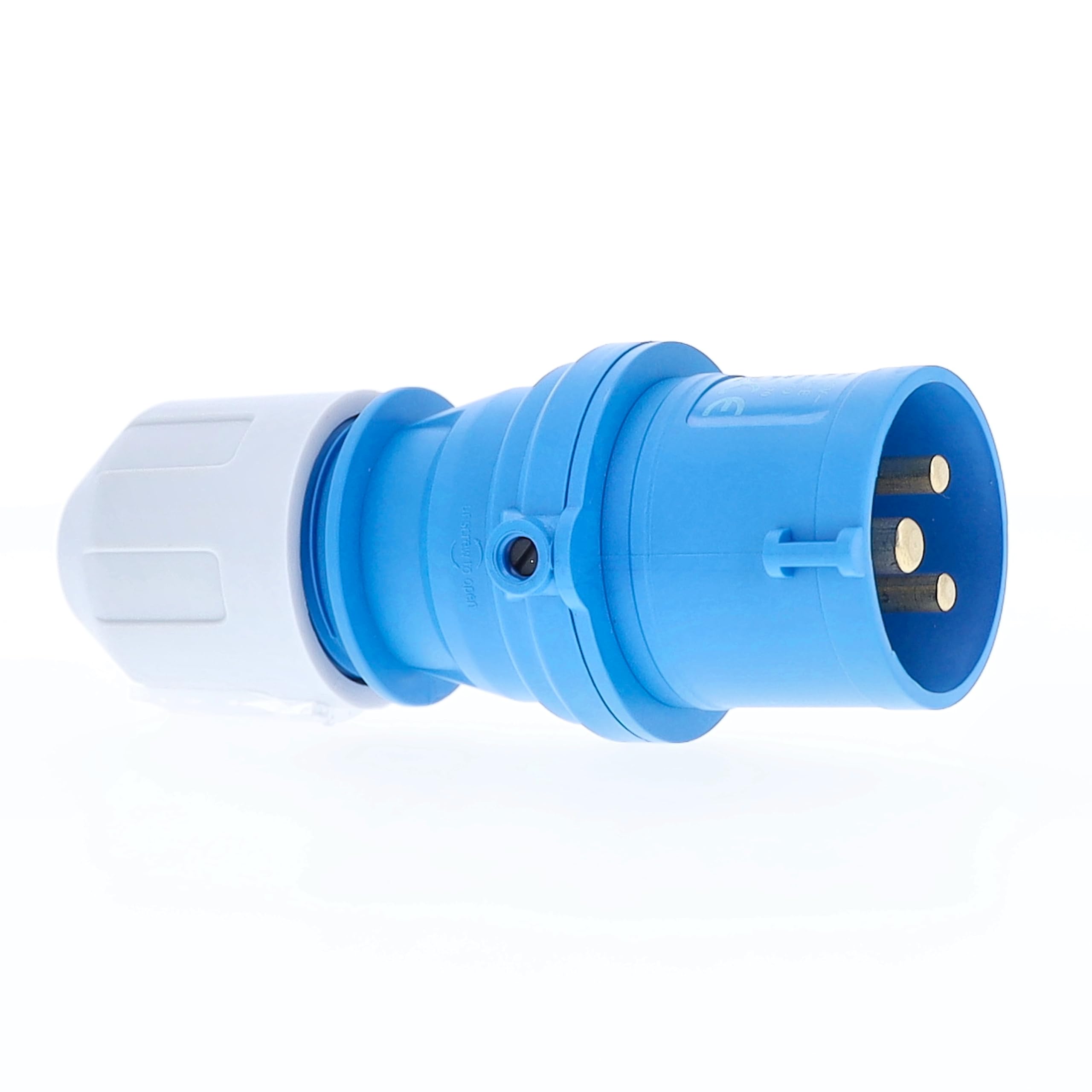 as - Schwabe CEE Spina caravan - 230 V / 16 A spina esterna con morsetti a vite - spina adatta per caravan e camper - ideale per uso esterno - IP44 - Made in Germany - Blu I 60470