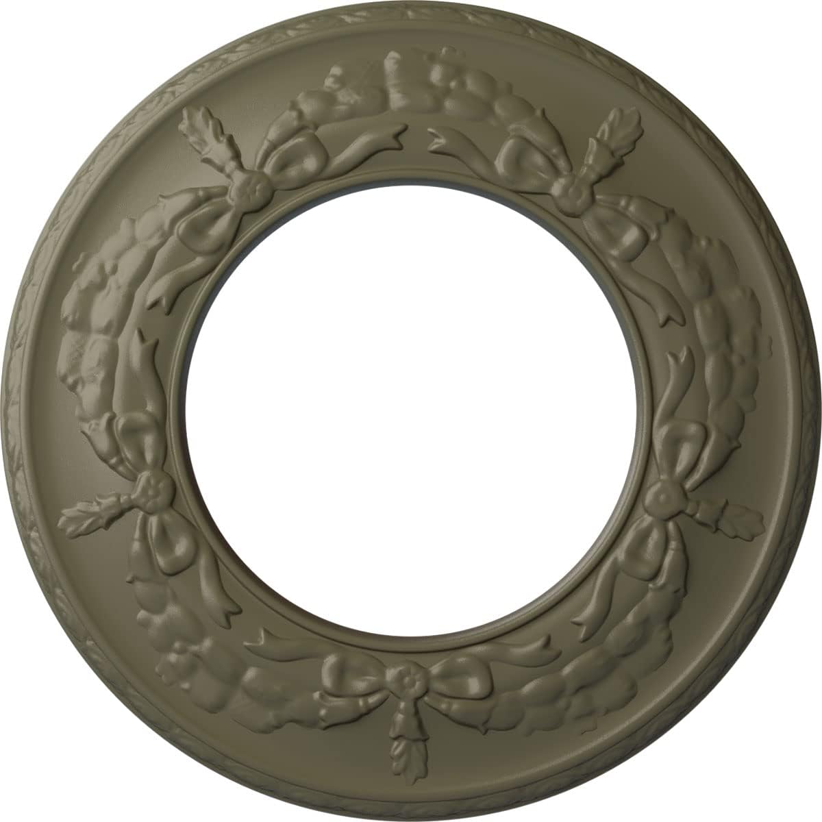 Ekena Millwork 13 1/4"OD x 7 1/8"ID x 7/8"P Salem Ceiling Medallion (Fits Canopies up to 7 1/8"), Hand-Painted Spartan Stone
