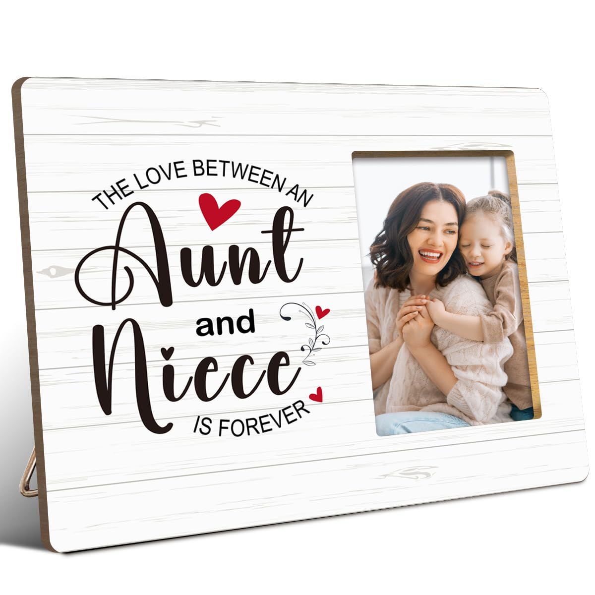 JANLAN Aunt Picture Frame,Gift for Auntie from Niece,Auntie Gifts for Birthday Christmas Mother's Day,The Love Between an Aunt and Niece Knows Is