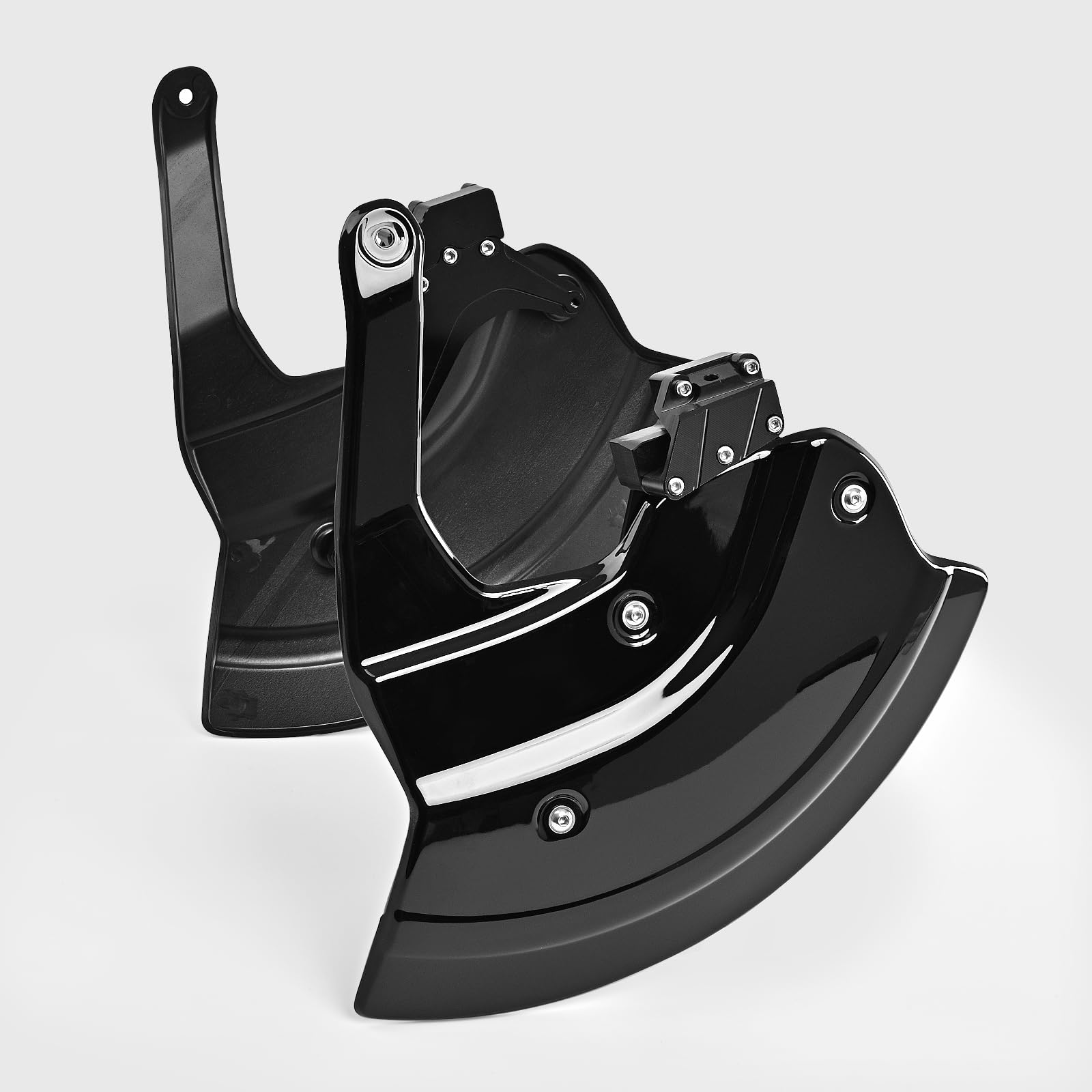 Osłona przedniego błotnika motocyklowego z włókna węglowego, kompatybilna z BMW S1000R S1000RR M1000RR S1000XR 2019-2025, ABS połysk tekstura węglowa (czarna)