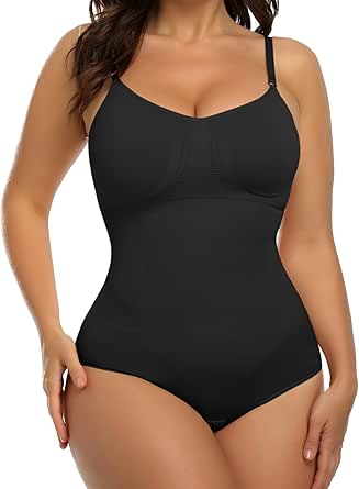 SHAPERIN Buikweg-body voor dames, kanten vormbody met beugel, body