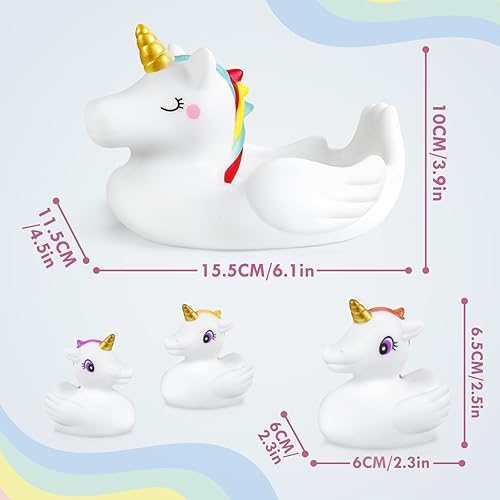 Miniatura 6 de Juguetes de baño sin agujeros, juguetes de baño de unicornio para niños pequeños de 1 a 3 años, juguetes de baño de unicornio suave para niños y