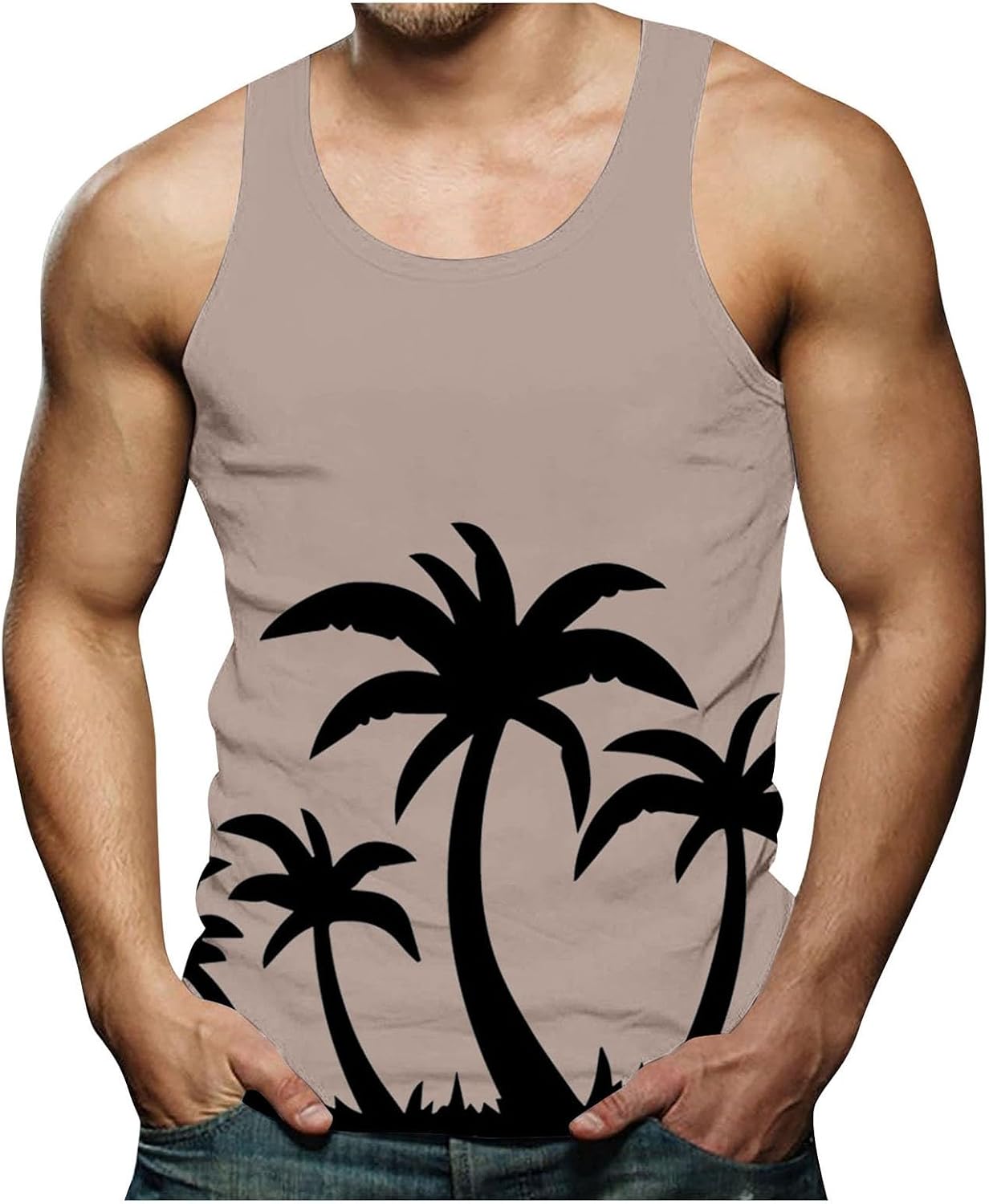 Débardeur Lin Homme Oheyeseker - Style Bohème Plage Avec Lacets
