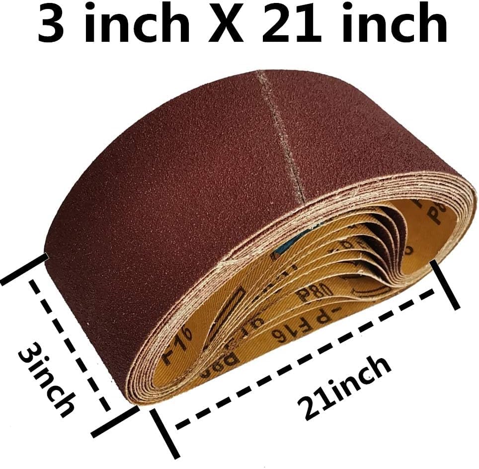 FEIHU 75 x 533mm Sanding Belt .80 Grit,Sanding Belt for Stripping and Sanding Pack of 10, 80 Grit 75 x 533mm - Image 3