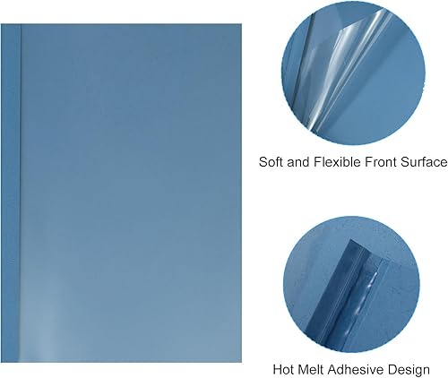 Miniatura 5 de PATIKIL Cubierta de encuadernación térmica de 0.2 pulgadas, 20 piezas de polietileno de 35 a 50 hojas de presentación de papel protector de archivos