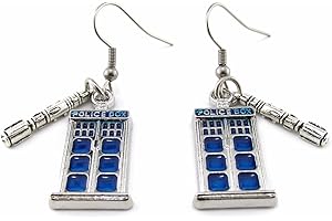 Doctor Who Sonic Screwdriver Earrings with Stainless Steel Ear Wires