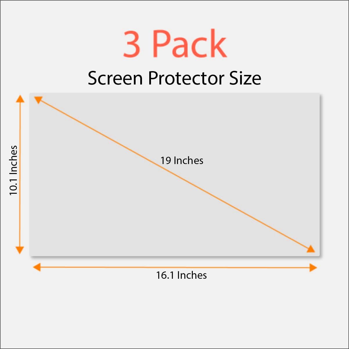 Anti Blue Light Screen Protector (3 Pack) for 19 Inches Widescreen Desktop Monitor. Filter out Blue Light and relieve computer eye strain to help you sleep better