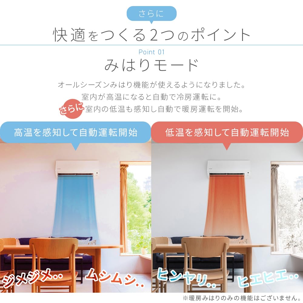 Amazon | アイリスオーヤマ エアコン 6畳 2.2kW いたわりエコ 省エネ 