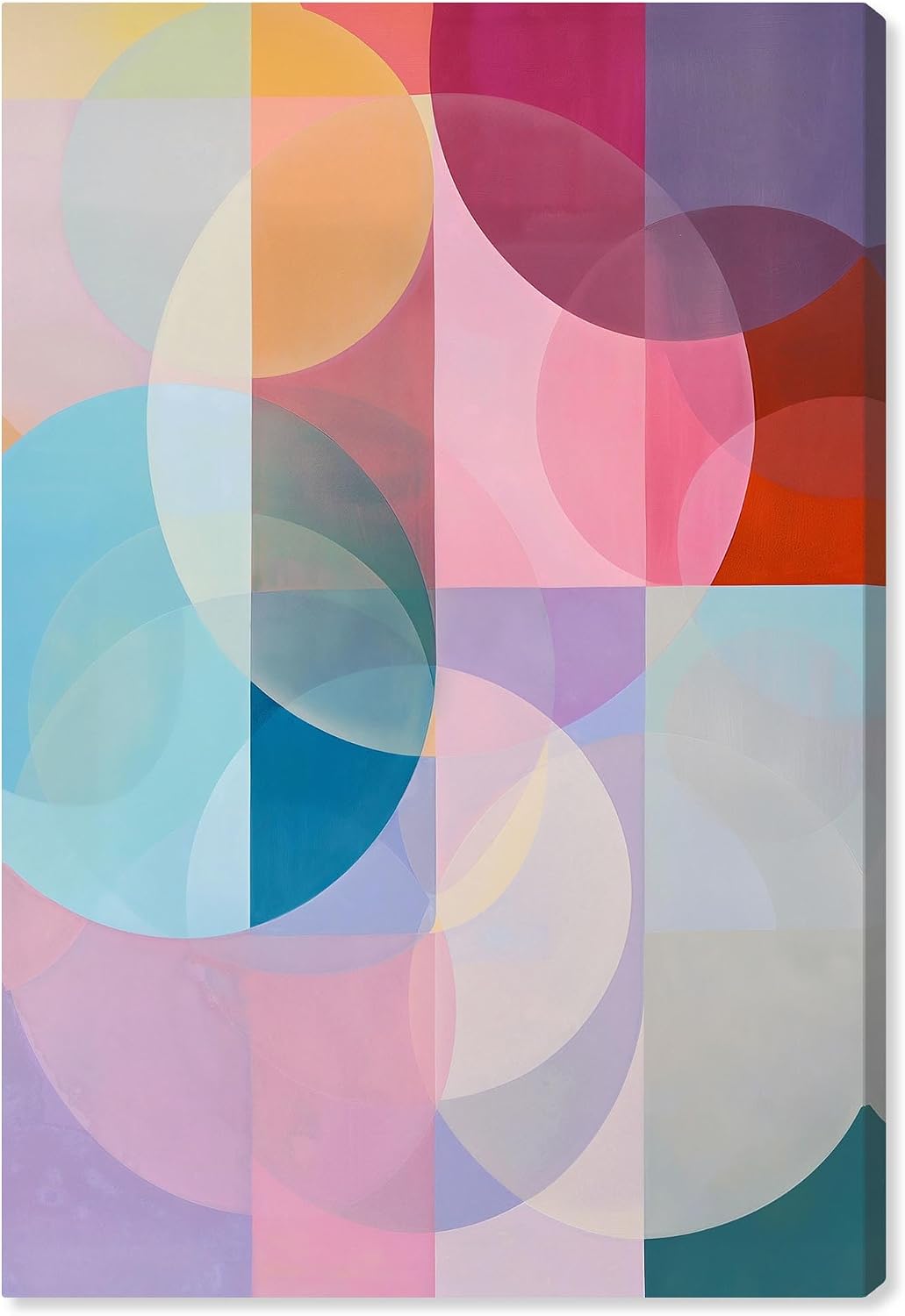 Art Remedy Oneiric Circles I Canvas Colorful Abstracts, Gallery Wrapped, 10 x 15