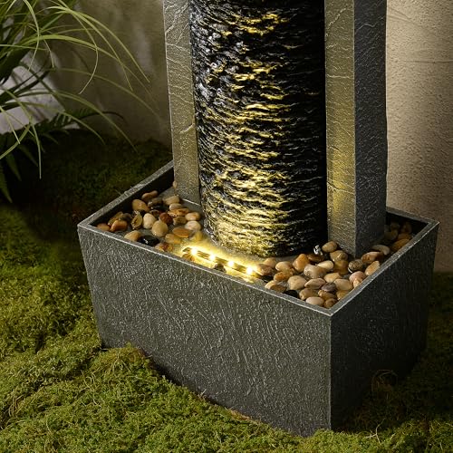 Fontaine à eau de jardin LED pour une ambiance lumineuse chaleureuse