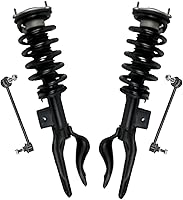 Vista 85 de Detroit Axle - Kit de puntales delanteros para Volvo C30 C70 S40 V50, 2 puntales muelle helicoidal 2 estabilizador, barra estabilizadora, enlaces