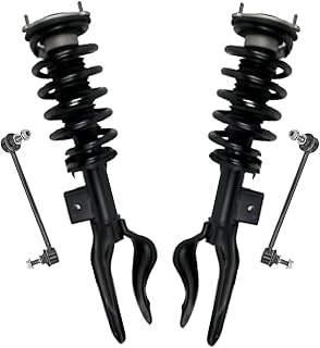 4WD Front Struts Sway Bars for 2021 2022 Tesla Model Y, 2 Quick Complete Struts with Coil Spring Assembly 2 Stabilizer Sway Bars Replacement Suspension Kit