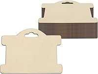 Vista 1 de Tarjeta de exhibición de joyas, etiquetas de madera, tarjetas de exhibición de pulseras, tarjetas de visualización en blanco, de madera sin