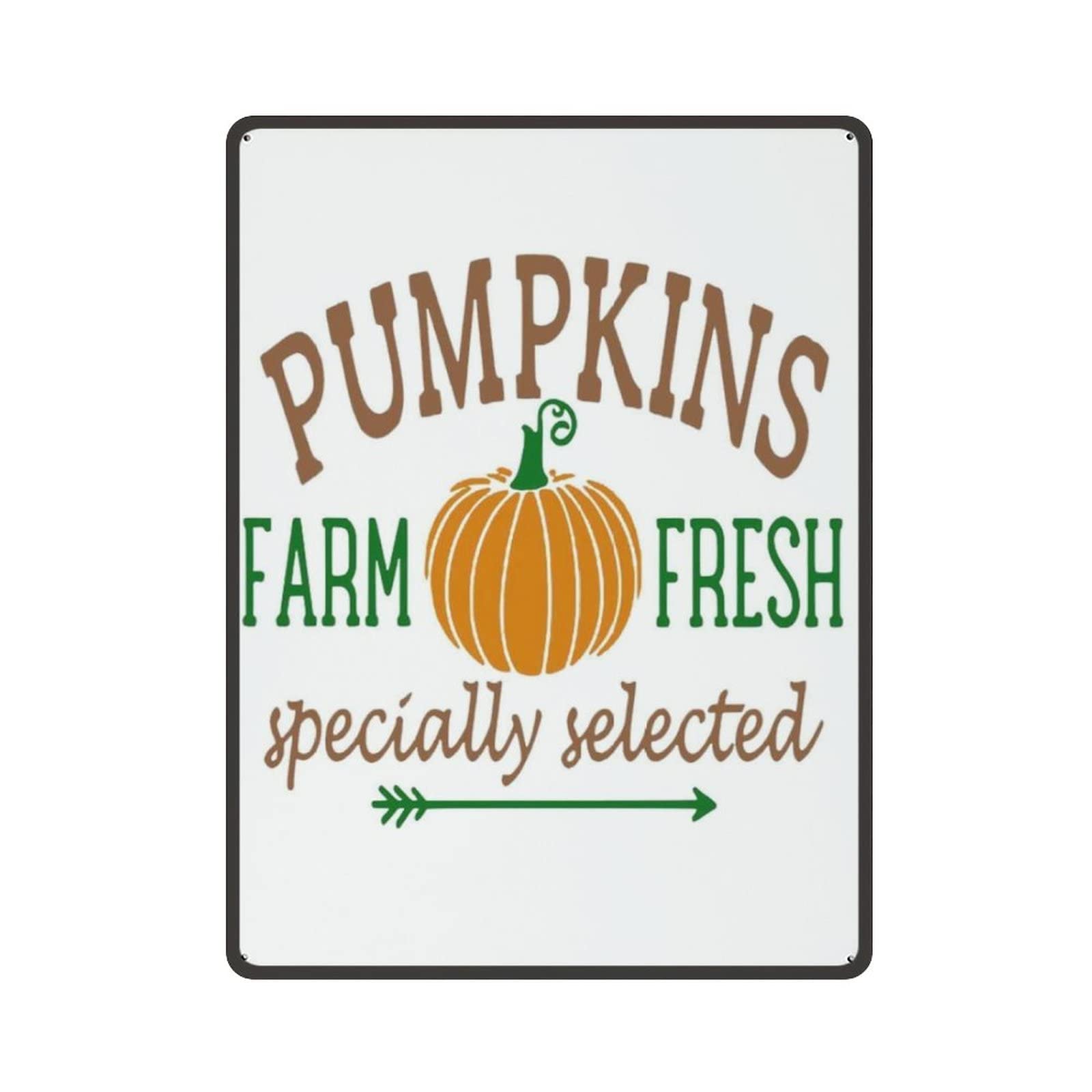 AOOEDM Pumpkins Vintage Metal Tin Sign for Home Coffee Shop Office Wall Art Metal Poster Garage Decor Man Cave Sign Inspirational Quote Wall Decor