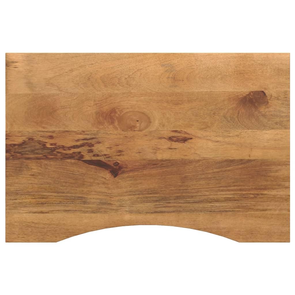 vidaXL Desk Top with Curve 100x50x2.5 cm Solid Wood Rough Mango