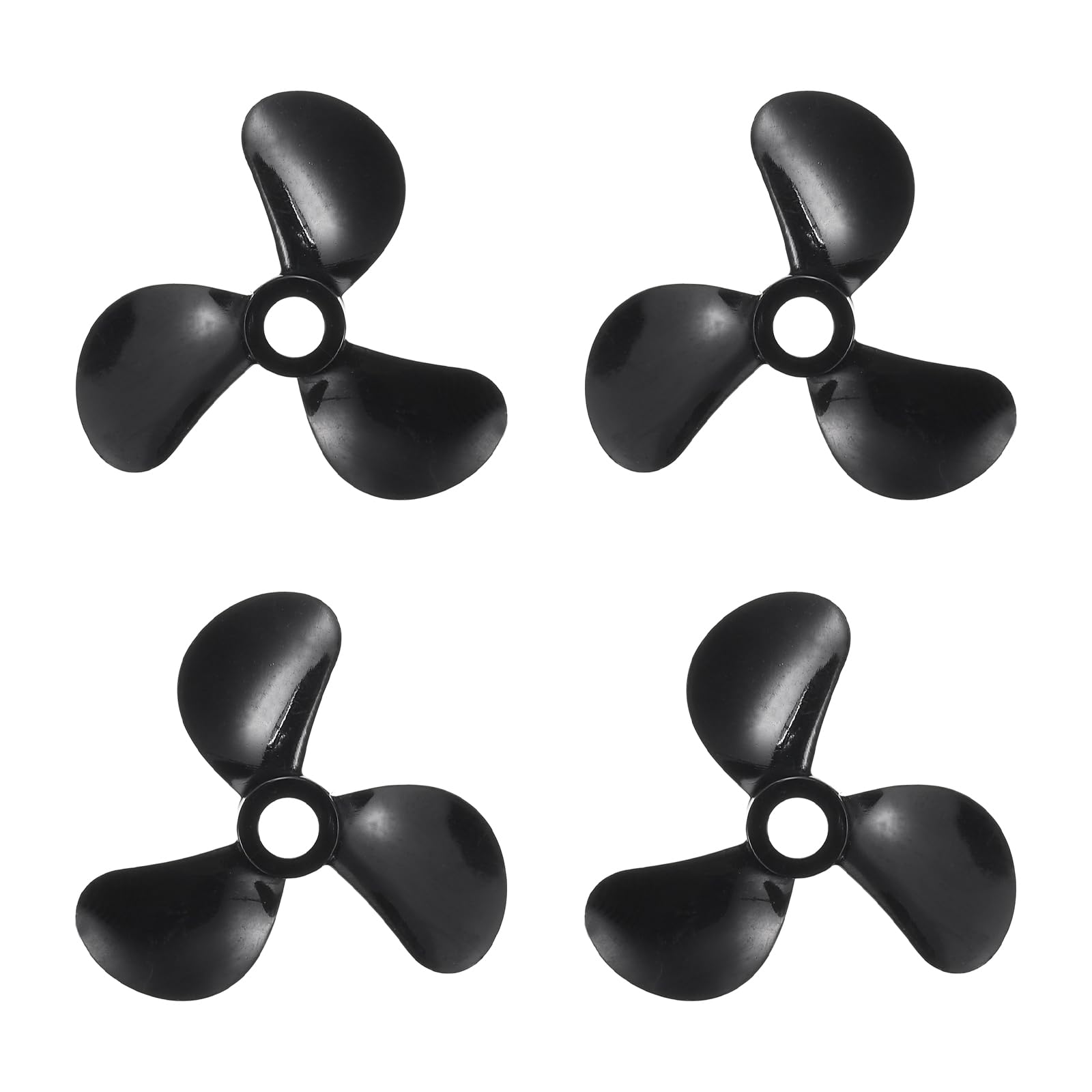 QUARKZMAN 2 Juegos De Hélices para Barco RC, Hélices De 3 Palas con Agujero De 3 mm De Diámetro Y 25mm De Diámetro Exterior, Rotación Horaria CW, para Barco RC, Modelo De Barco DIY, Negro