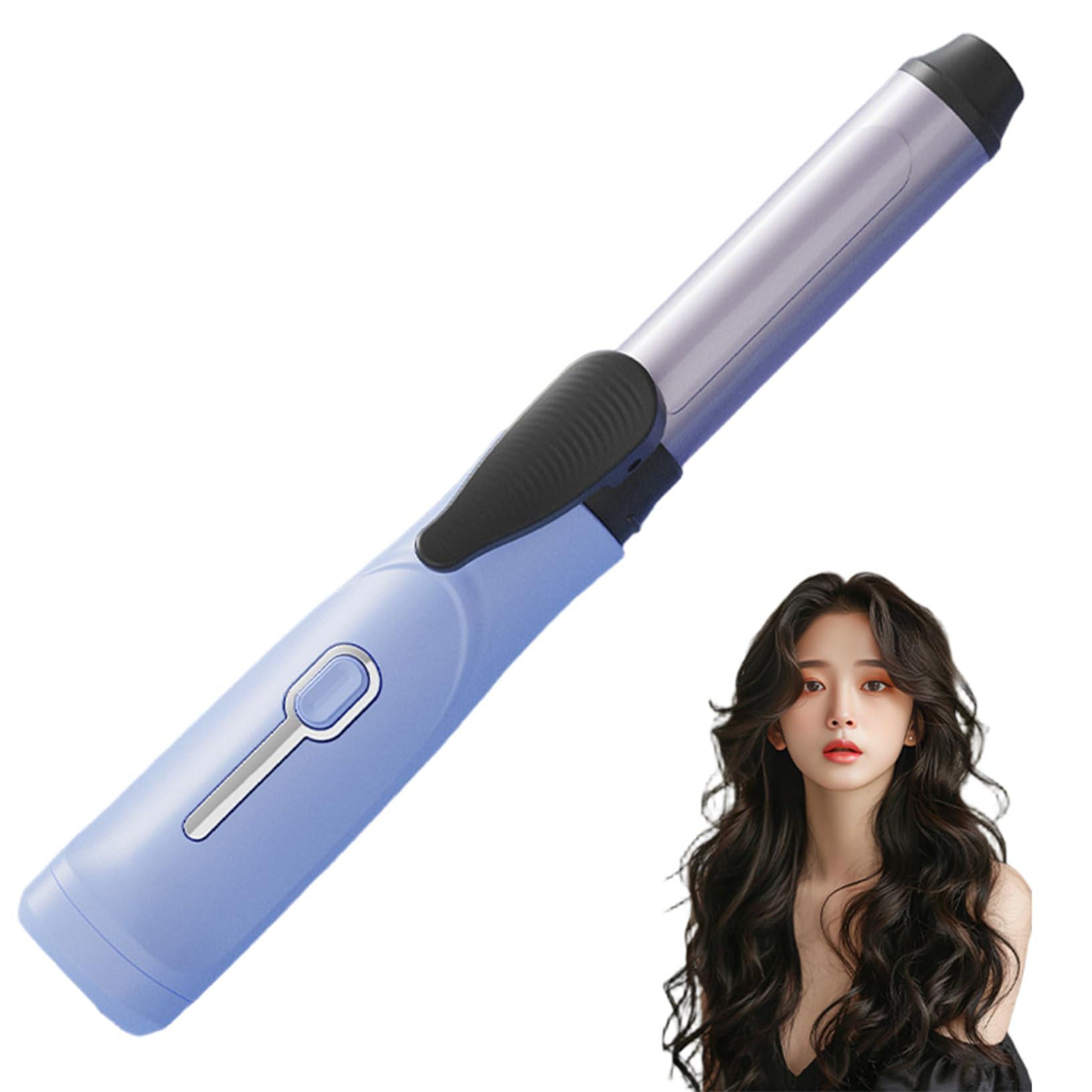 Fer à friser sans fil, fer à boucles de voyage portable avec 3 réglages de température, chauffage des années 30, courtillage cheveux sans fil rechargeable pour coiffure courte, 7, 9x1.4