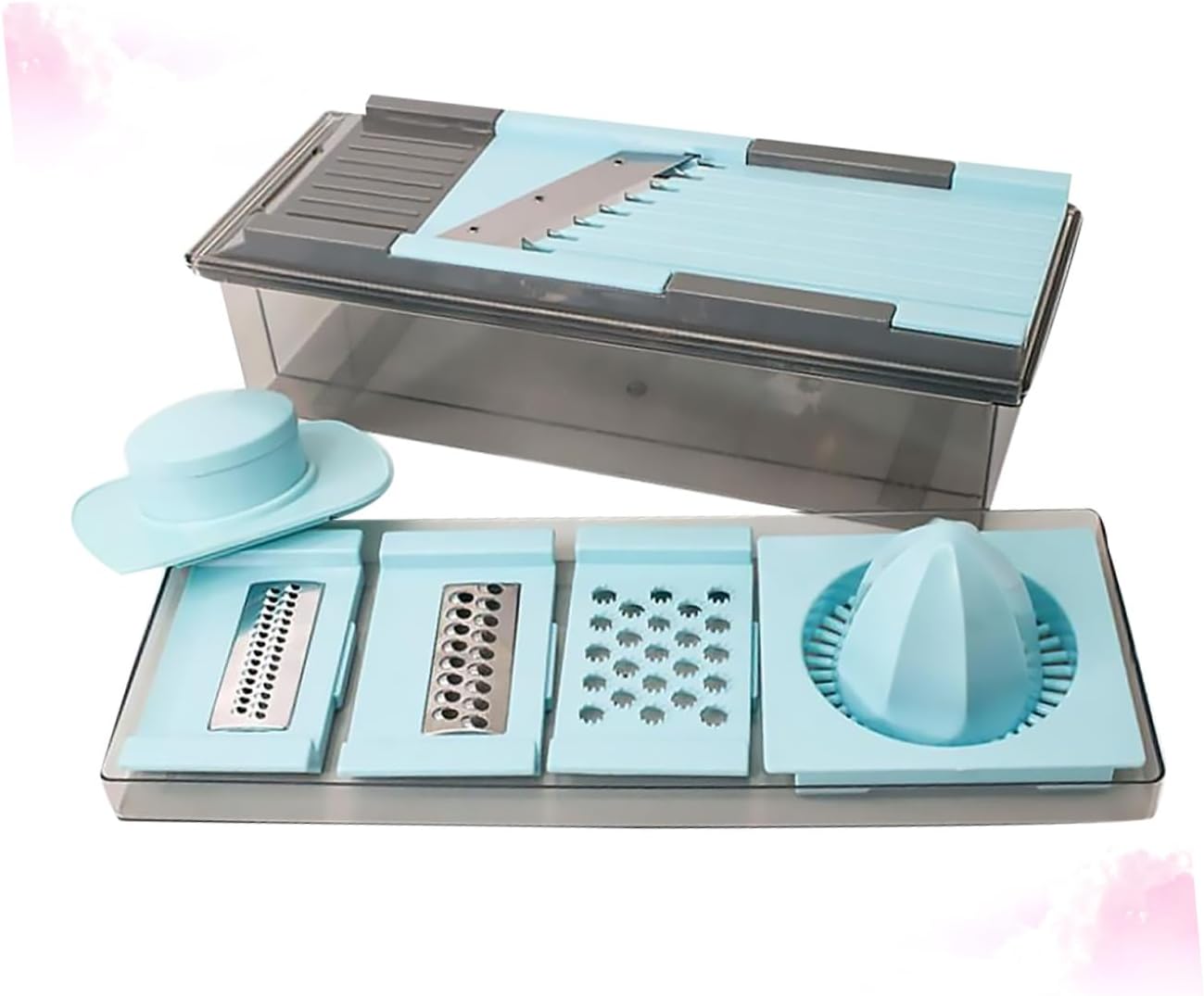 ABOOFAN Multifunctional Vegetable Grater and Slicer Manual Juicer Portable Kitchen Tool for Effortless Cutting for Home Restaurants and Efficient Food Preparation