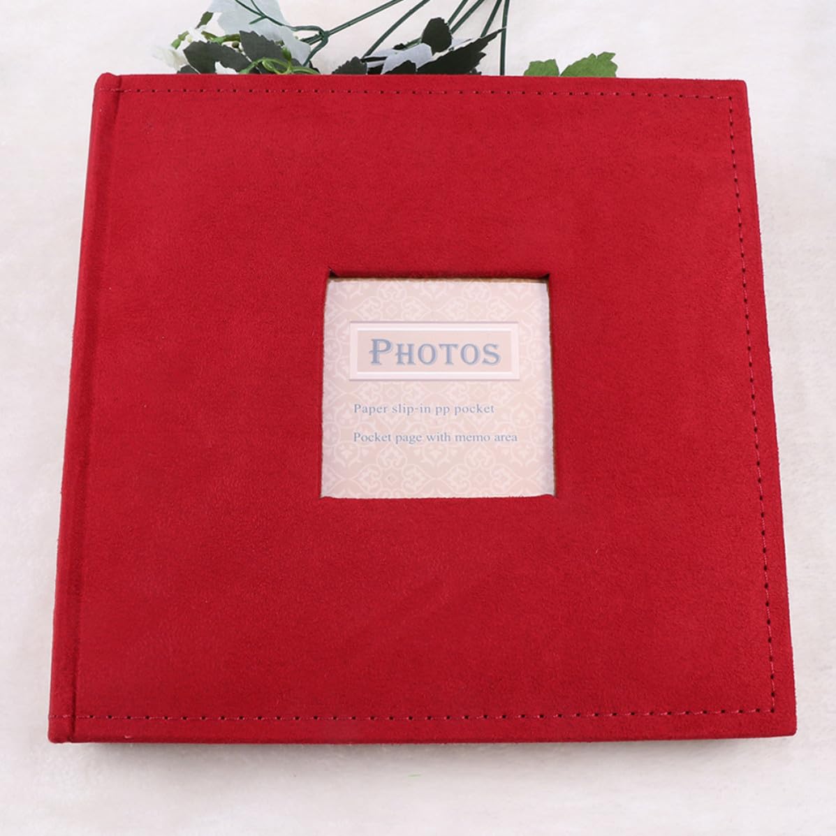 Álbum de Fotos DIY Tipo Inserto 300 Hojas Franela Rojo