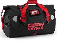 Vista 25 de Waterproof Duffel Bag - Motorcycle Dry Bag Tail Bag with Large Storage Space, Waterproof Luggage Duffle Bags with Outer Mesh Zipper Pocket for Oliva