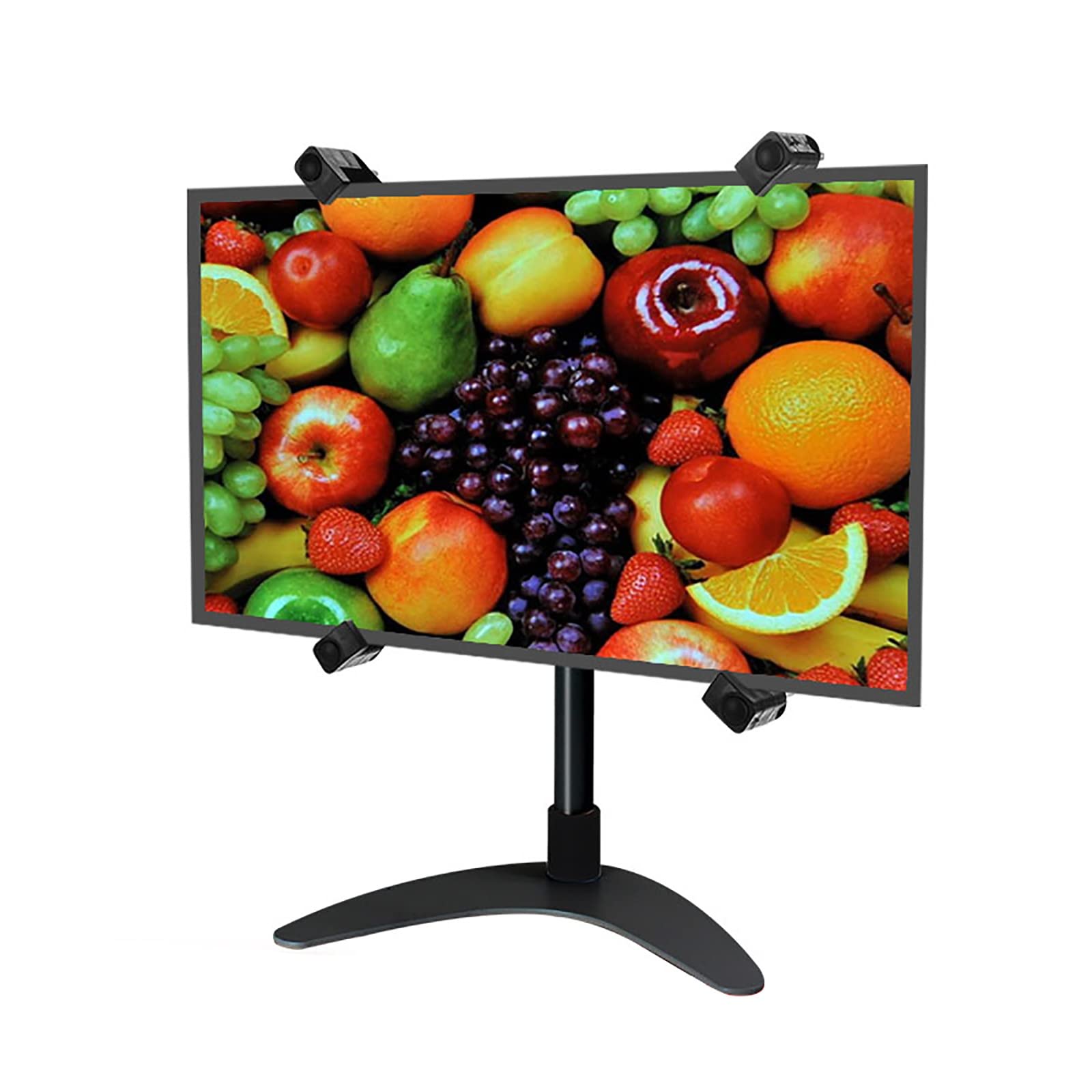 asdchZen Single 13 To 27 Inch Monitor Desk Stand,Freestanding Single Monitor Mount,Suitable For Non-Hole Displays,Holds Up To 8Kg/17.6 Lbs