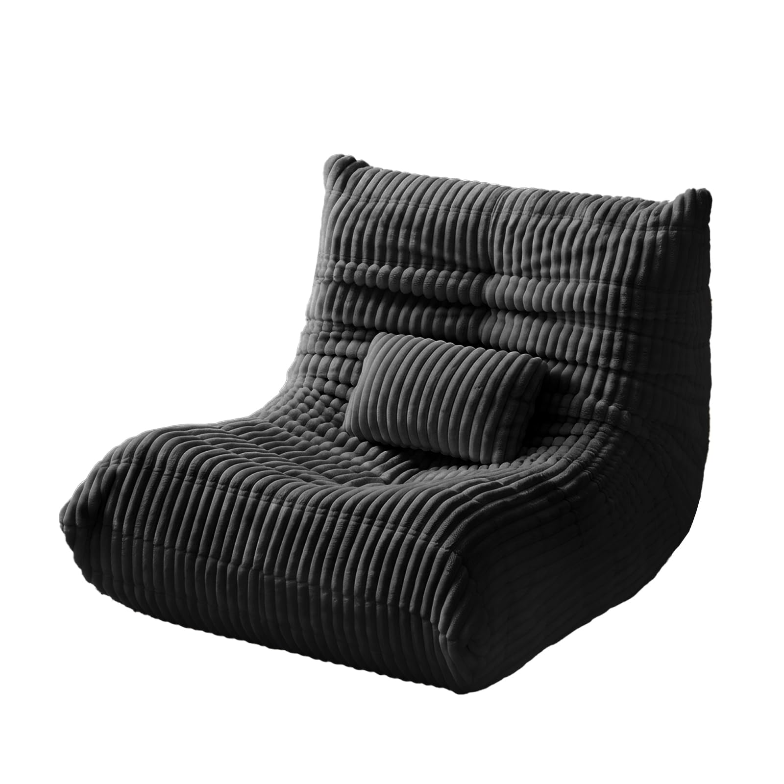 ZOOVEE Corduroy Bean Bag with Lumbar Pillow