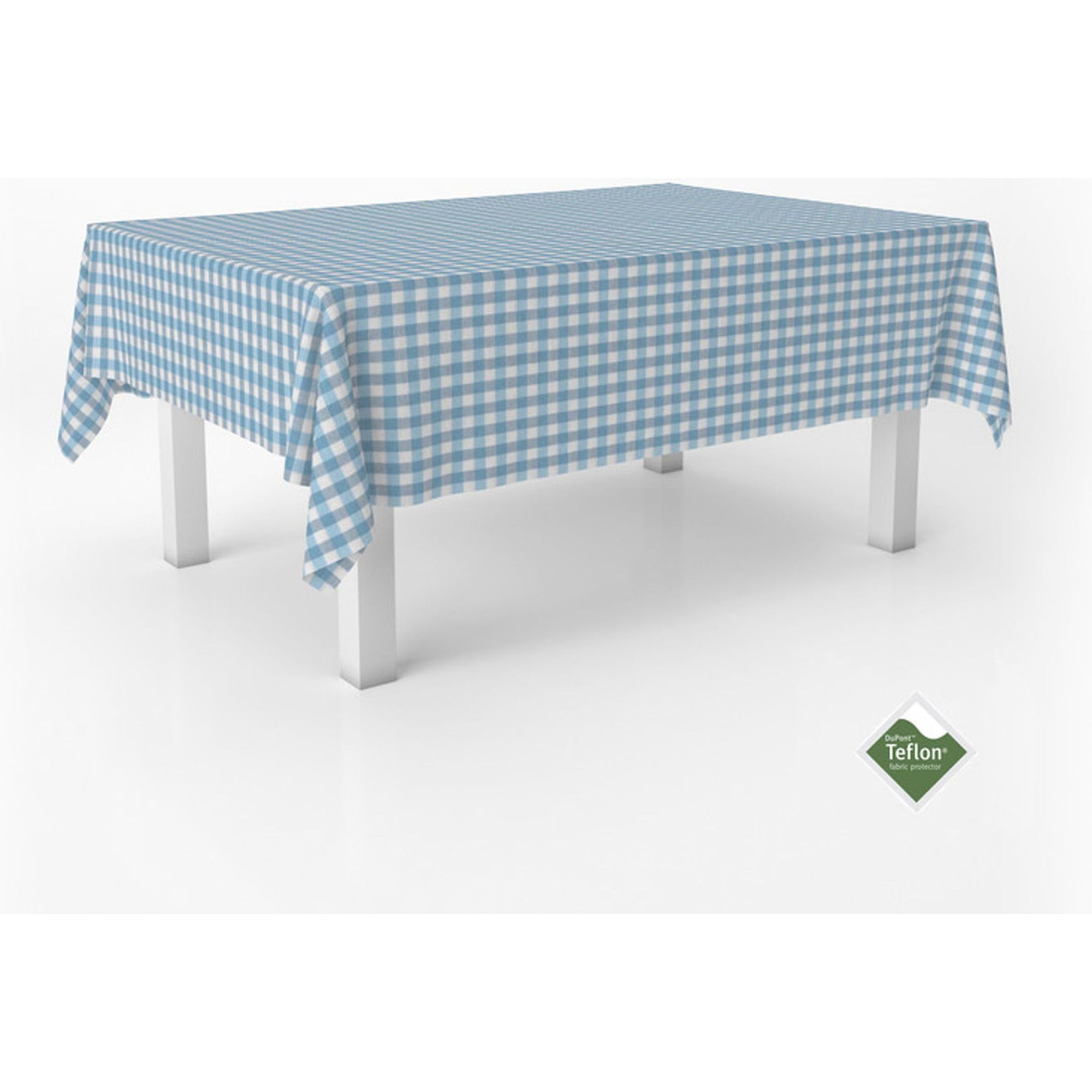 ECOMMERC3 | Mantel Antimanchas Vichy para Mesa Rectangular Tamaño 200x140 cm - Mantel Vichy Tacto Extrasuave e Impermeable Color Azul