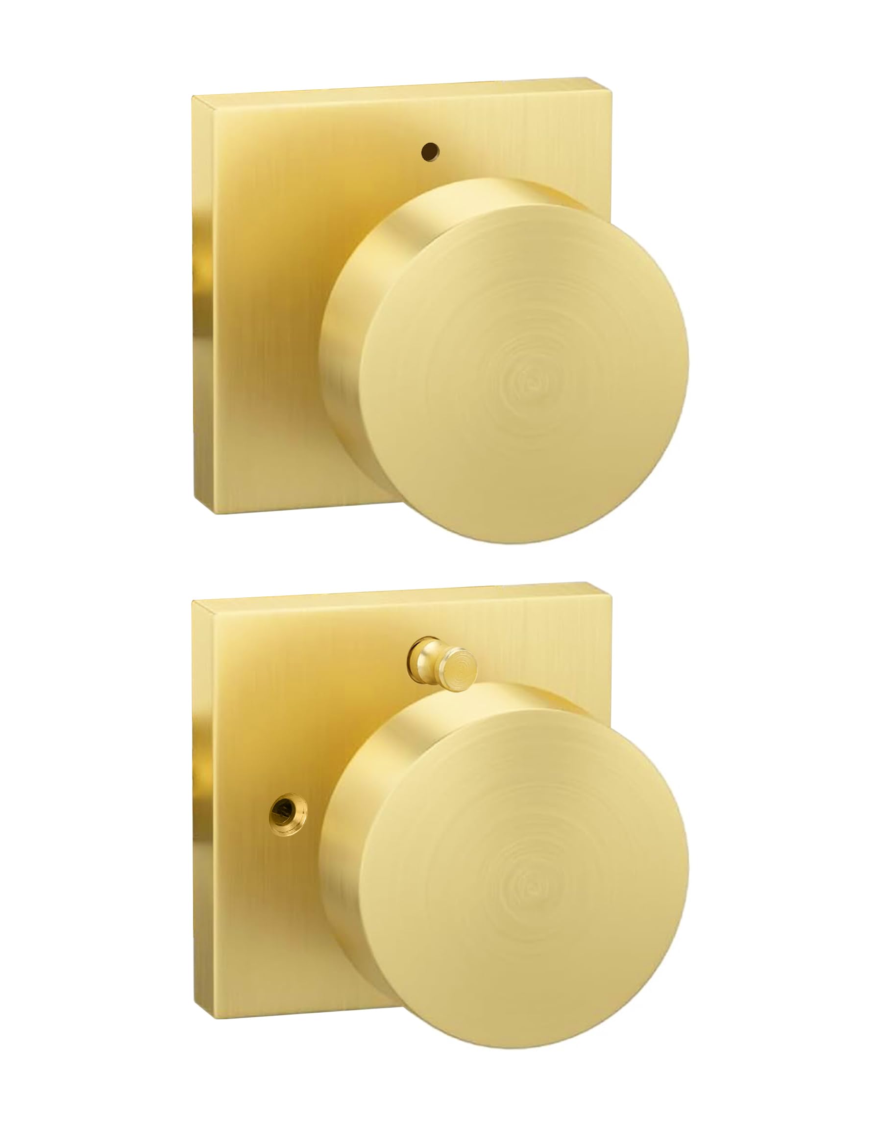 Matte Black Passage Door Knobs - 2 Pack -18
