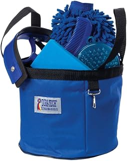 Dura-Tech Wash Tote Kit | Color Royal | Complete Horse Grooming Solution | High Absorbency Sponge Mitt | Curved Sweat Scraper | Jelly Scrubber | Mane & Tail Comb