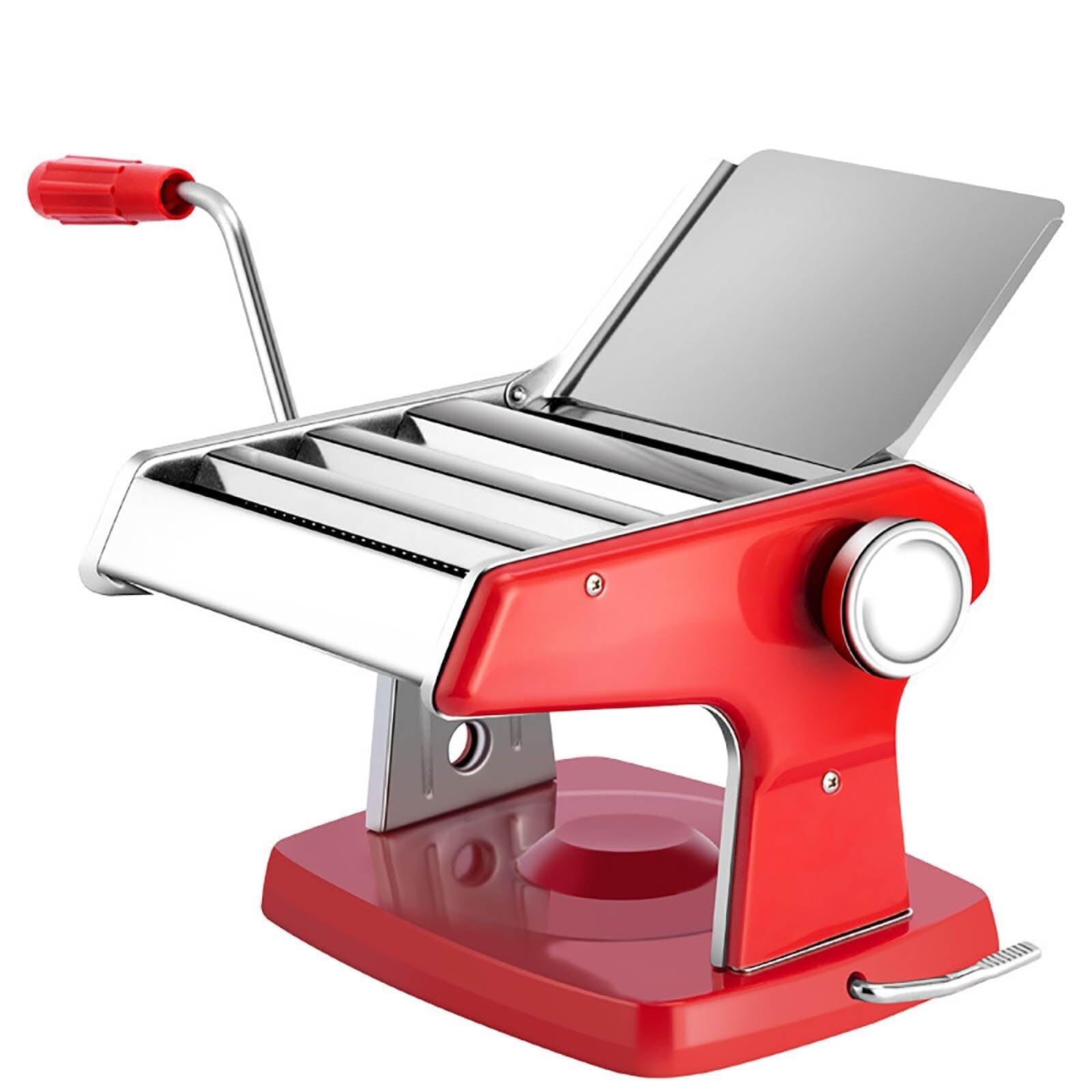 Manual Pasta Maker with Hand Crank, 6 Adjustable Thicknesses and 3 Widths, Stainless Steel | Suction Cup Base, for Home Kitchen