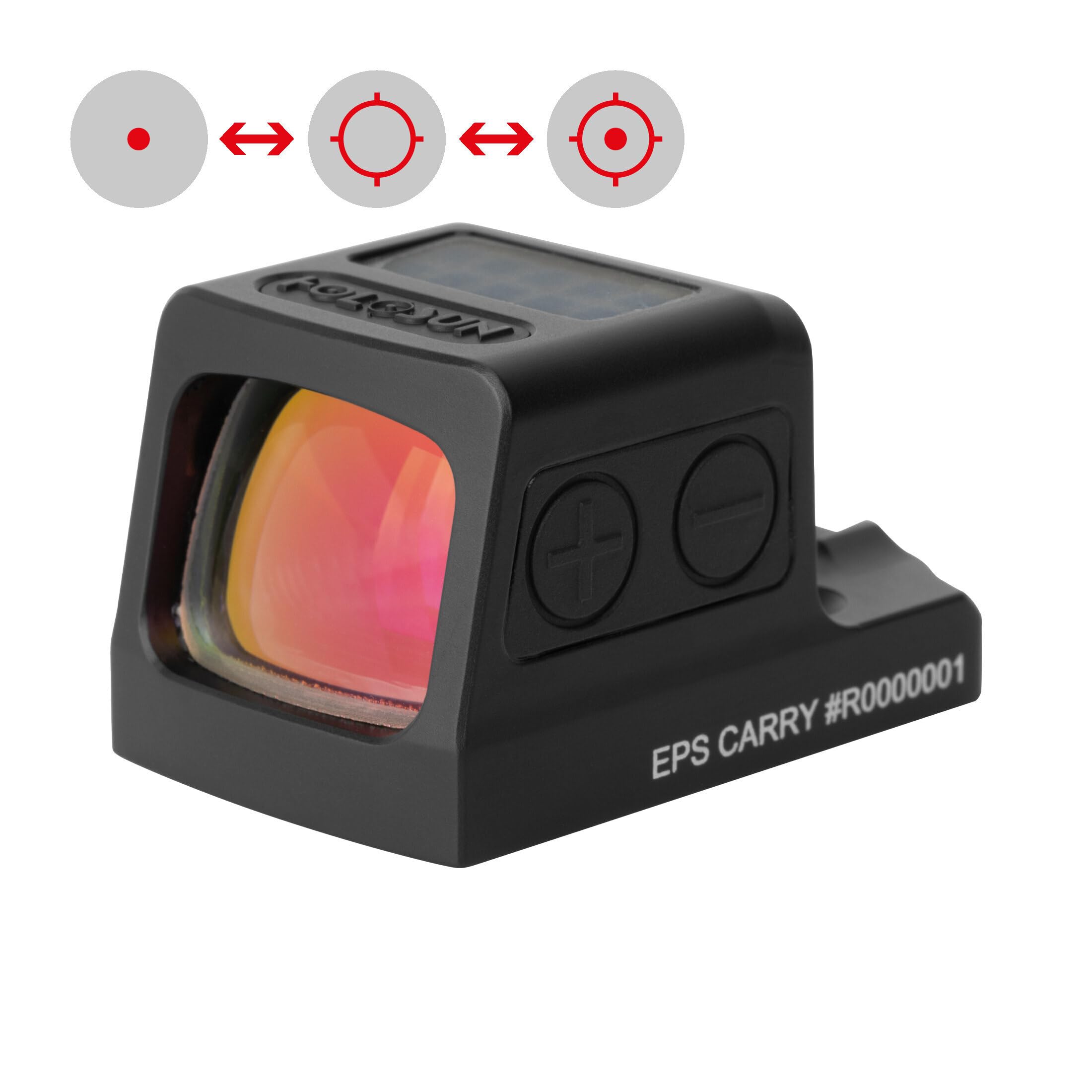 Holosun EPS-Carry-RD-MRS geschlossenes Reflexvisier 2MOA/32MOA Rotpunkt, Aluminium, schwarz, Jagd, Sportschießen Softair, Tactical mini, Glock, H&K - 70155853